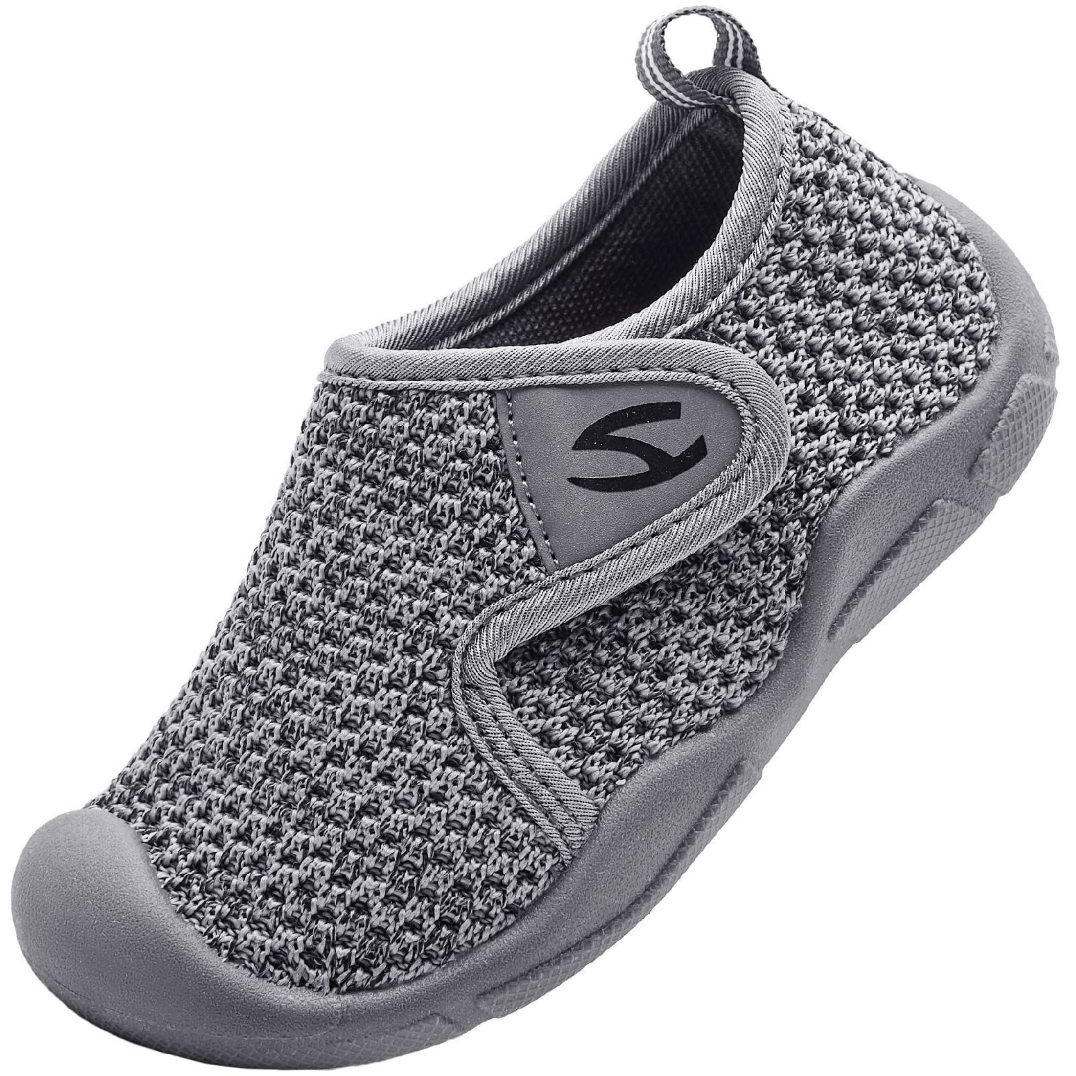 HOBIBEAR Boys Toddler Running Shoes Slip-On Lightweight Breathable Athletic Sneakers for Kids,6 Toddler